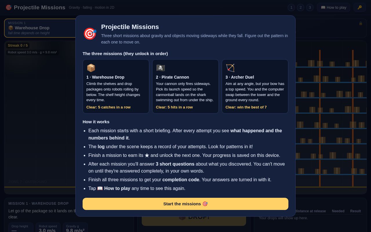 Preview of Projectile Missions