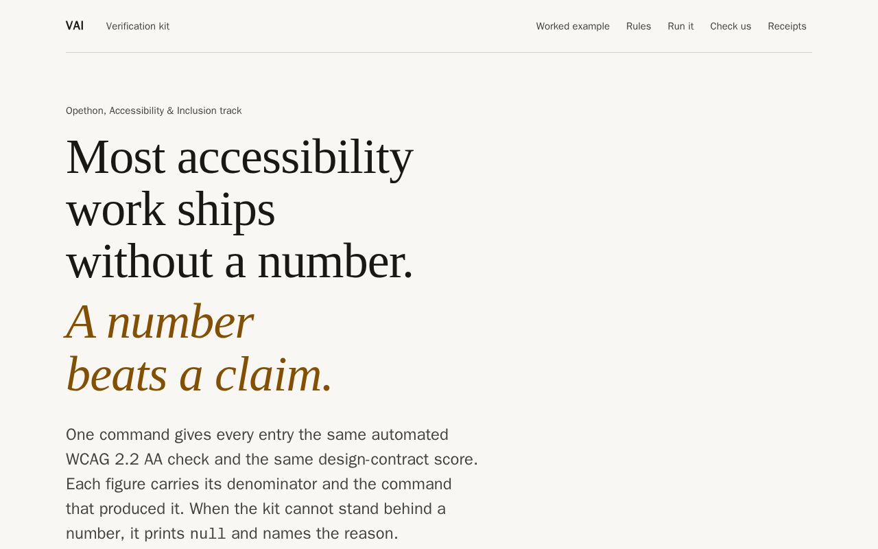 Preview of Accessibility Verification Kit