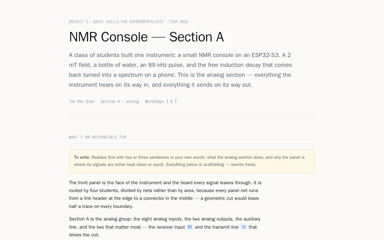 Preview of Nmr Console Section A