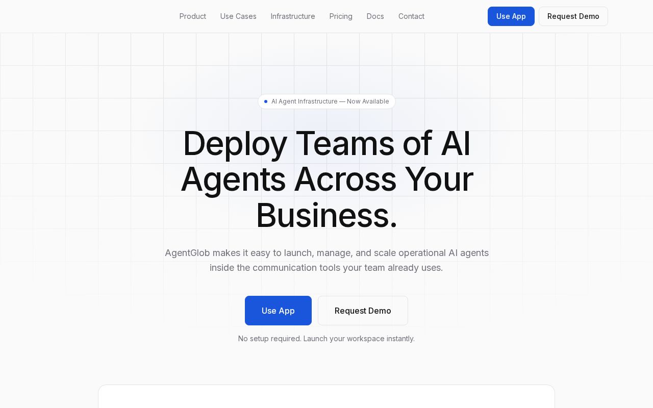Preview of AgentGlob Trader