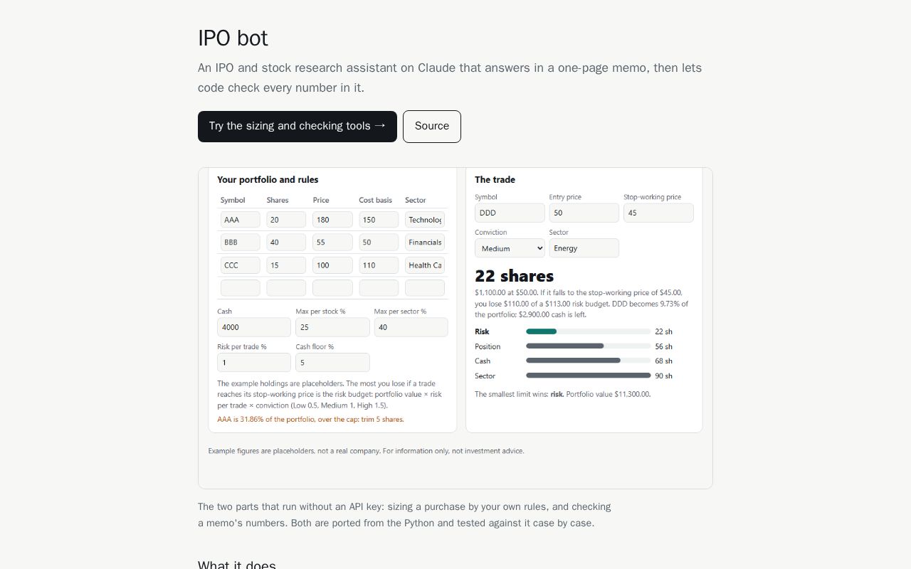 Preview of Ipo Bot
