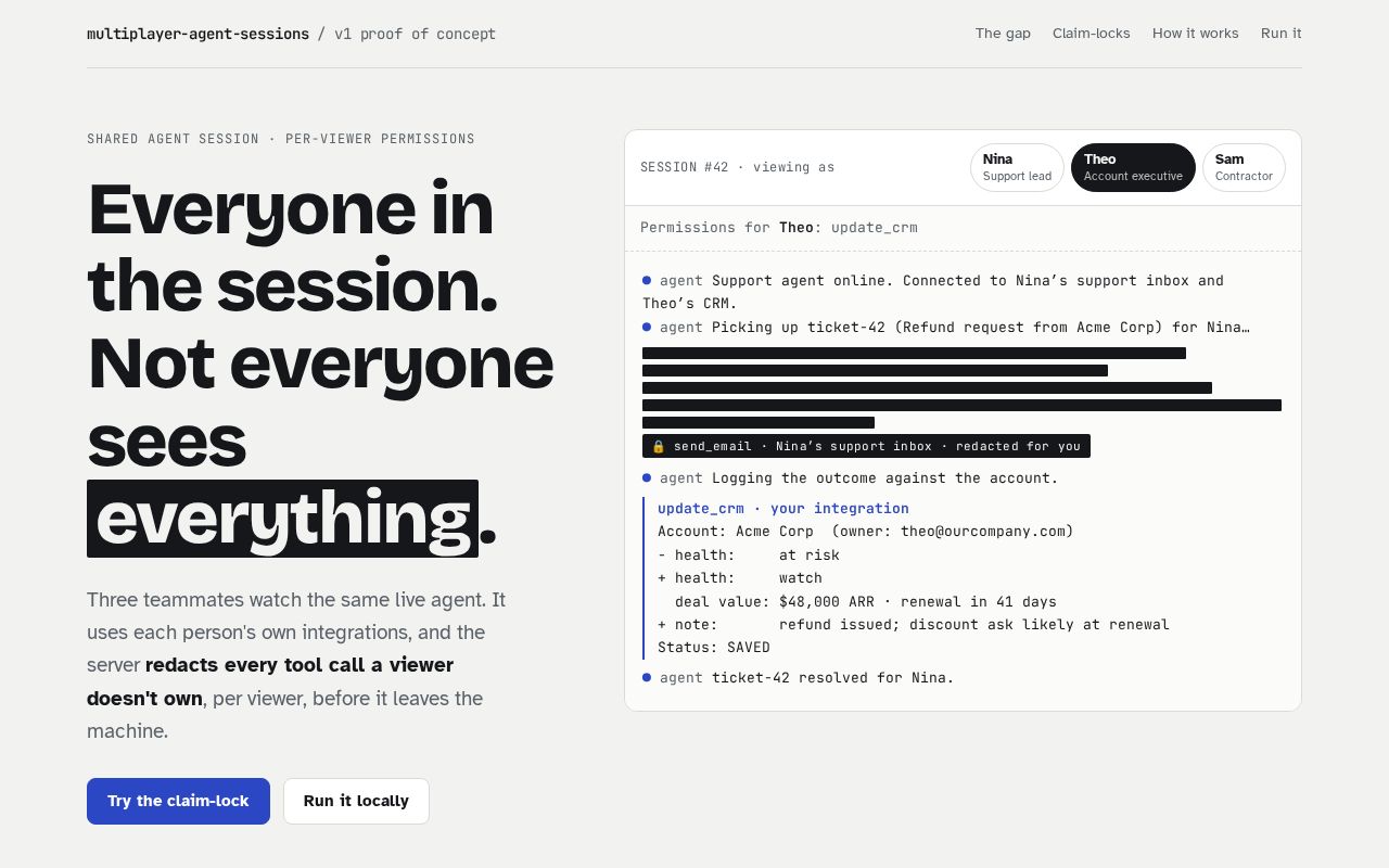 Preview of Multiplayer Agent Sessions