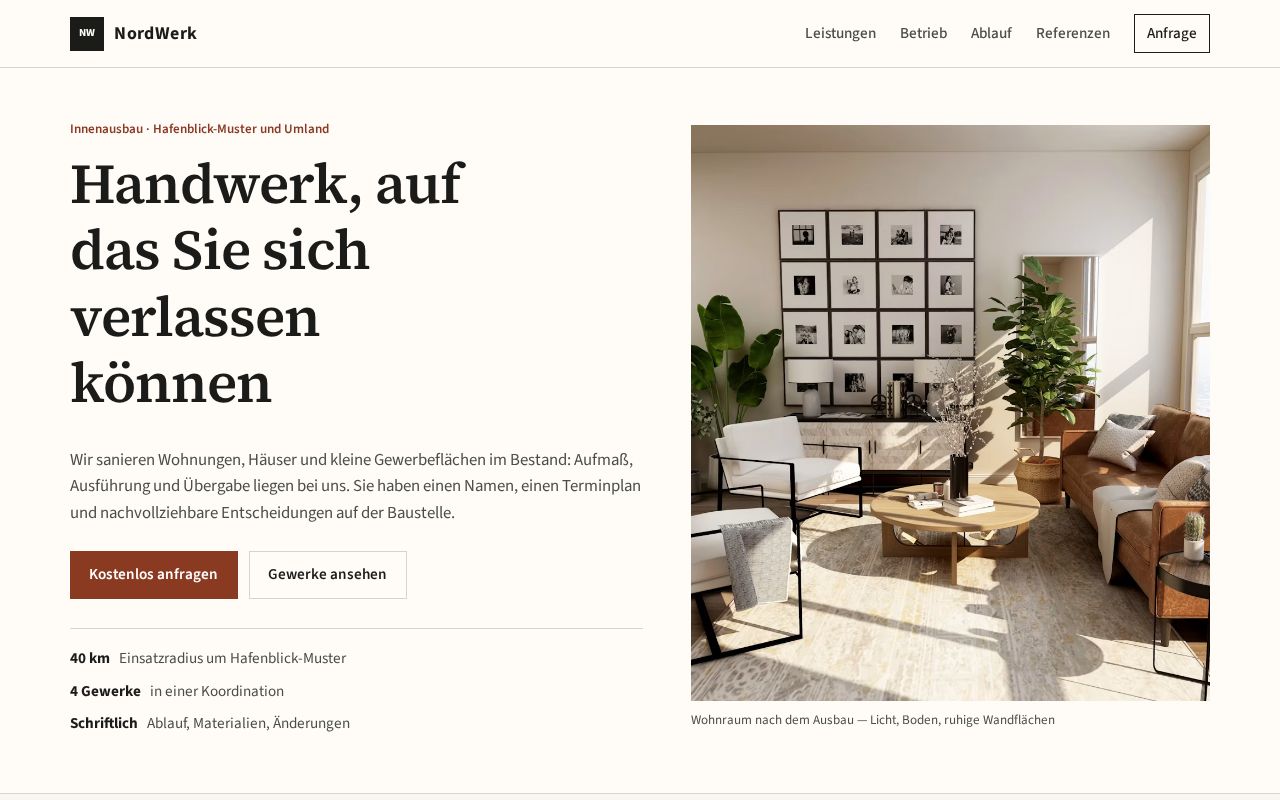 Preview of Nordwerk Website