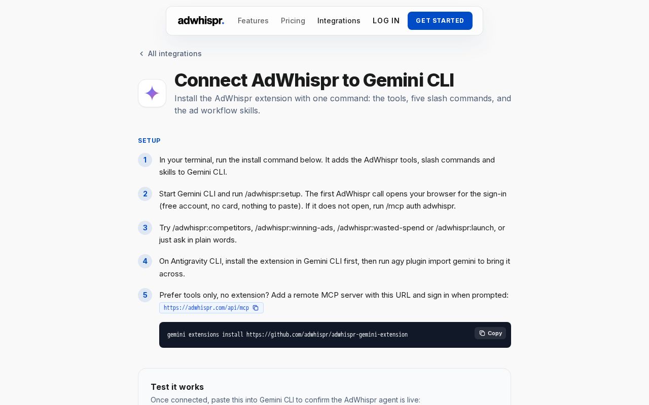 Preview of Adwhispr Gemini Extension