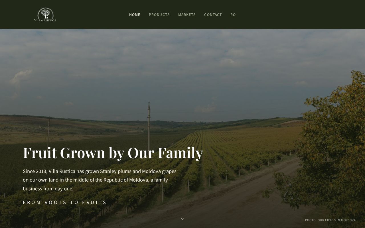 Preview of Villa Rustica Website