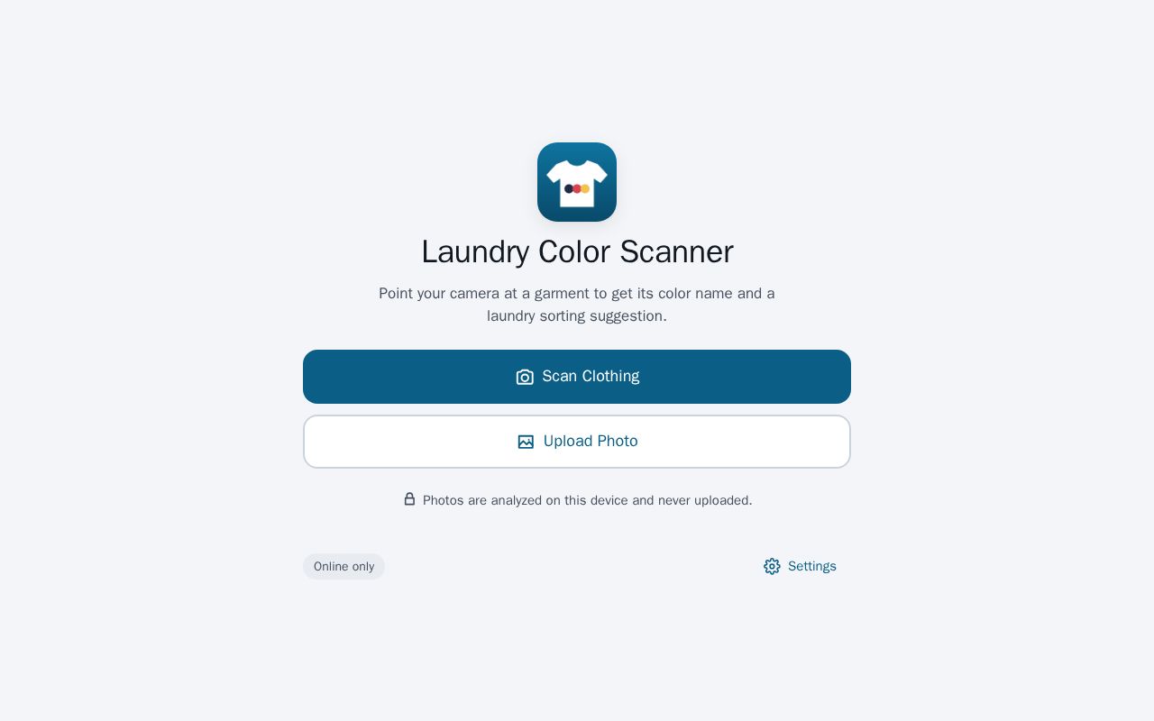 Preview of Laundry Color Scanner