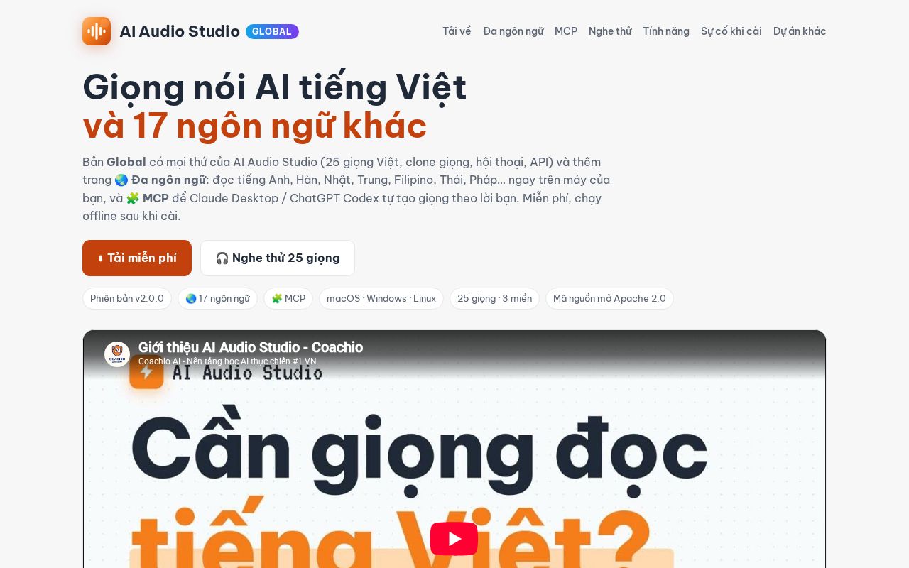 Preview of Vieneu Audio Studio