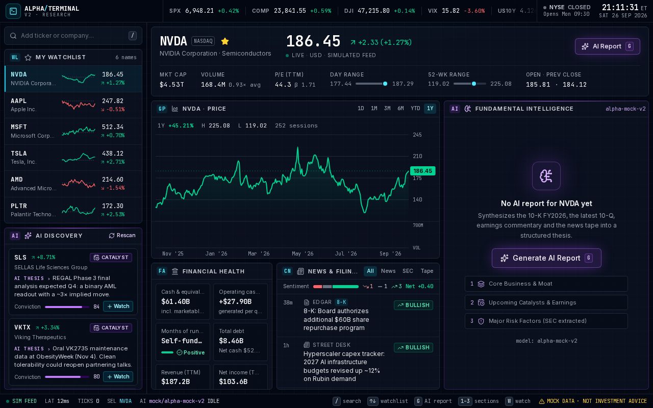 Preview of Alpha Terminal