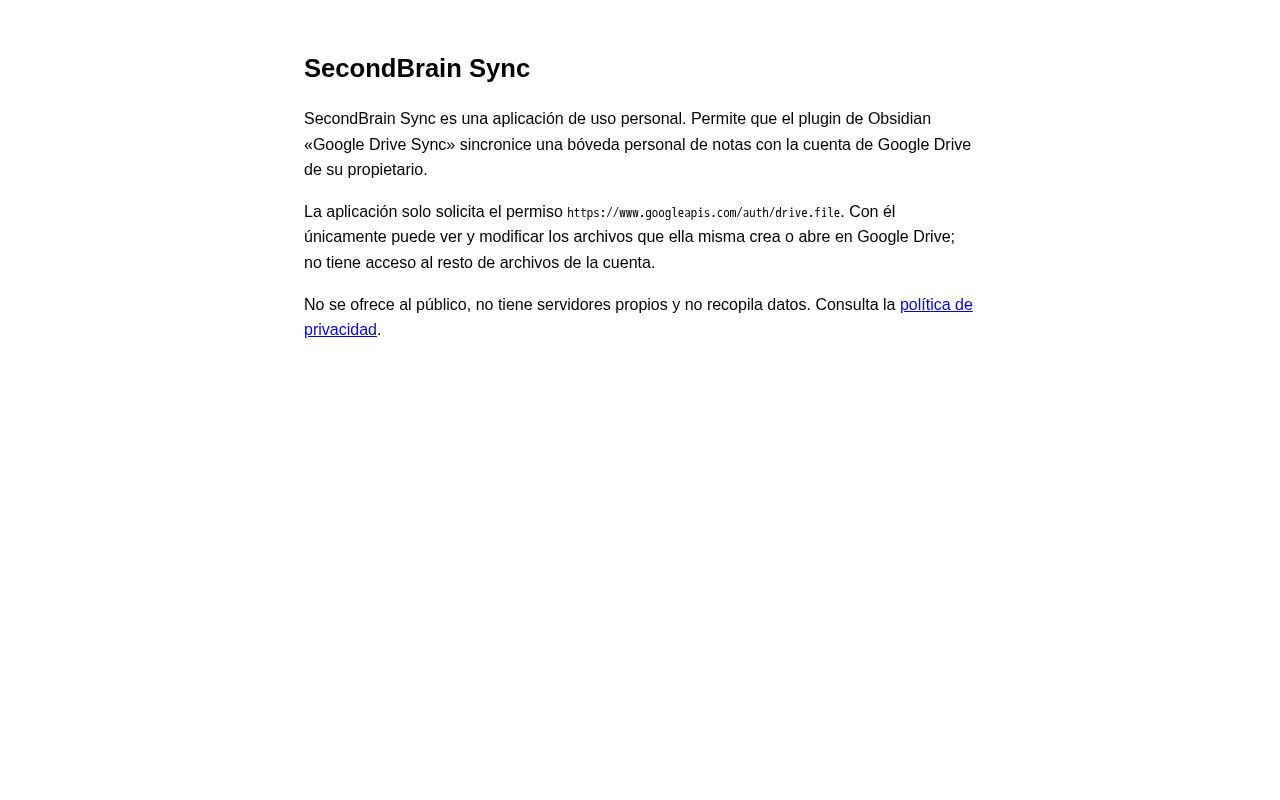 Preview of SecondBrain Sync