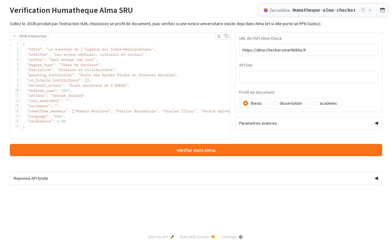 Preview of Humatheque Alma Checker