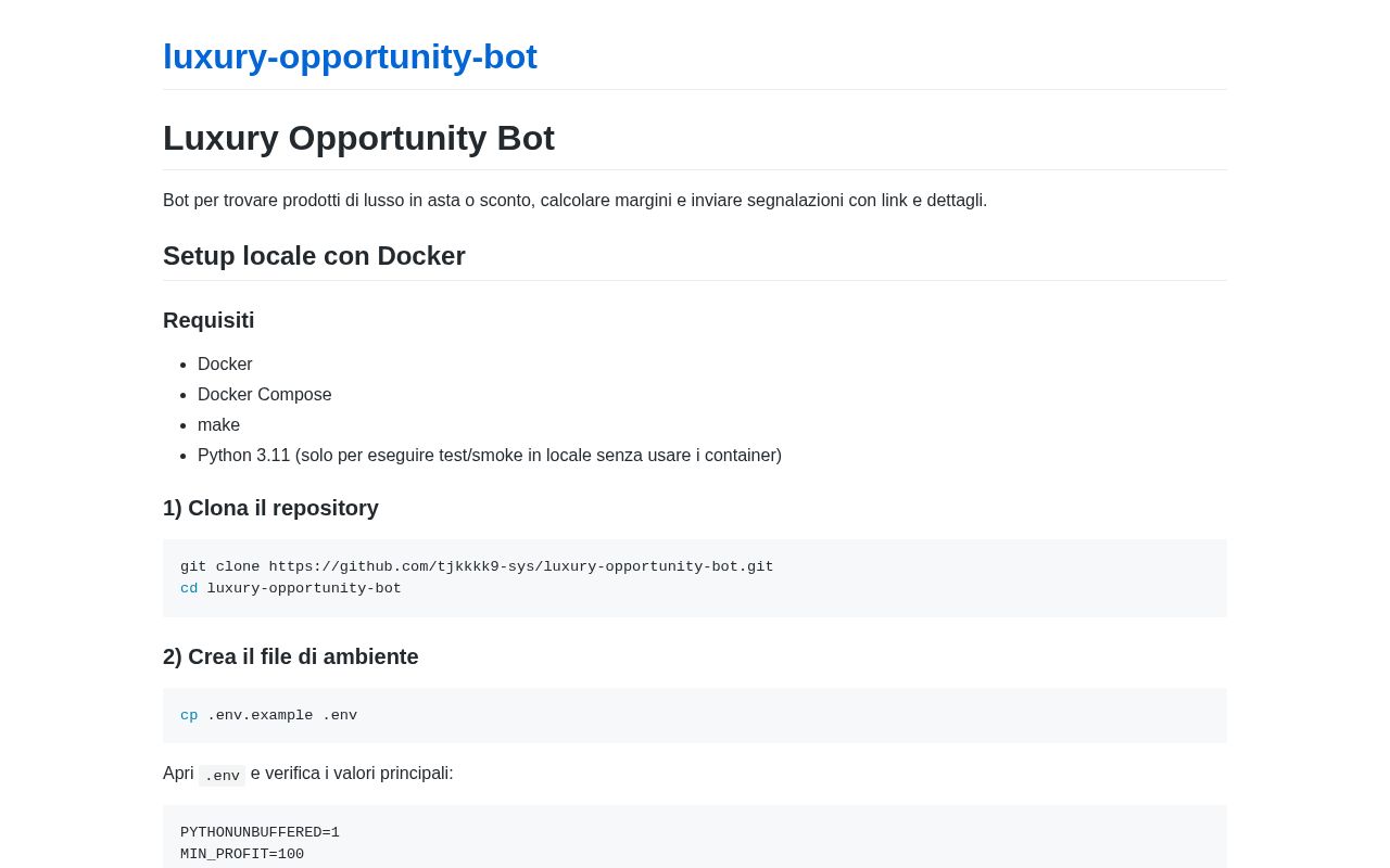 Preview of Luxury Opportunity Bot