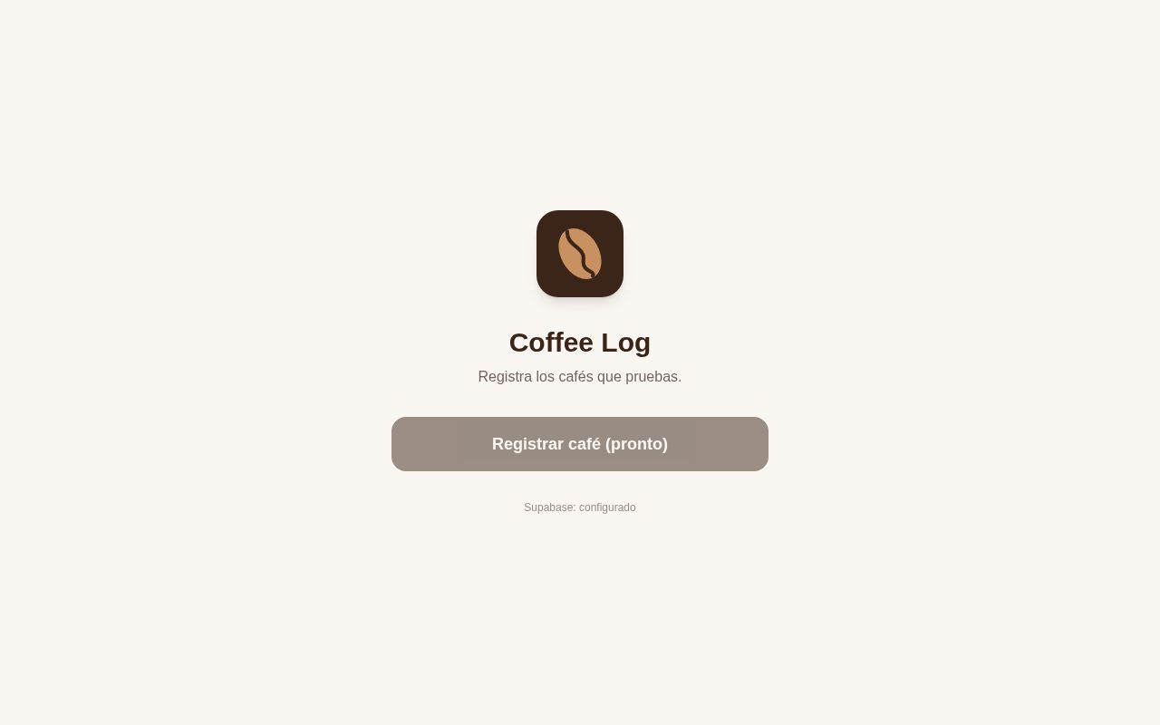 Preview of Coffee Log