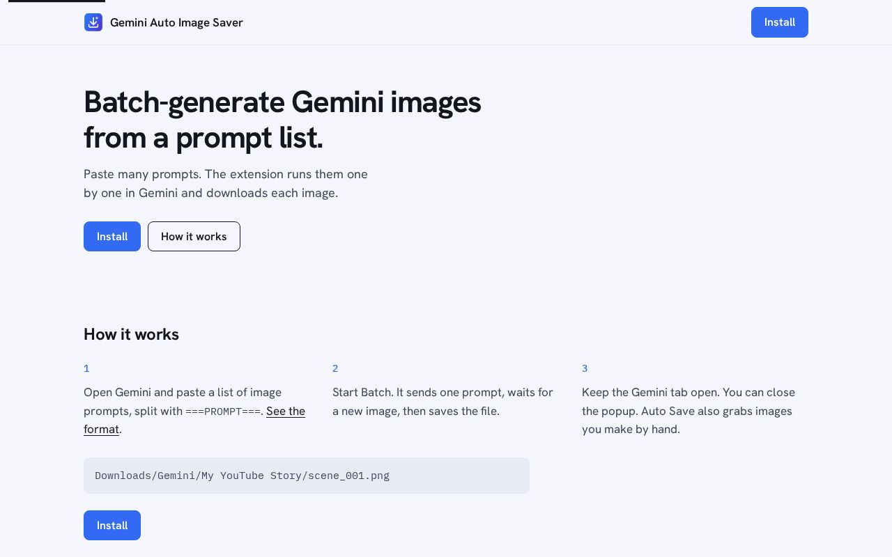 Preview of Gemini Auto Saver
