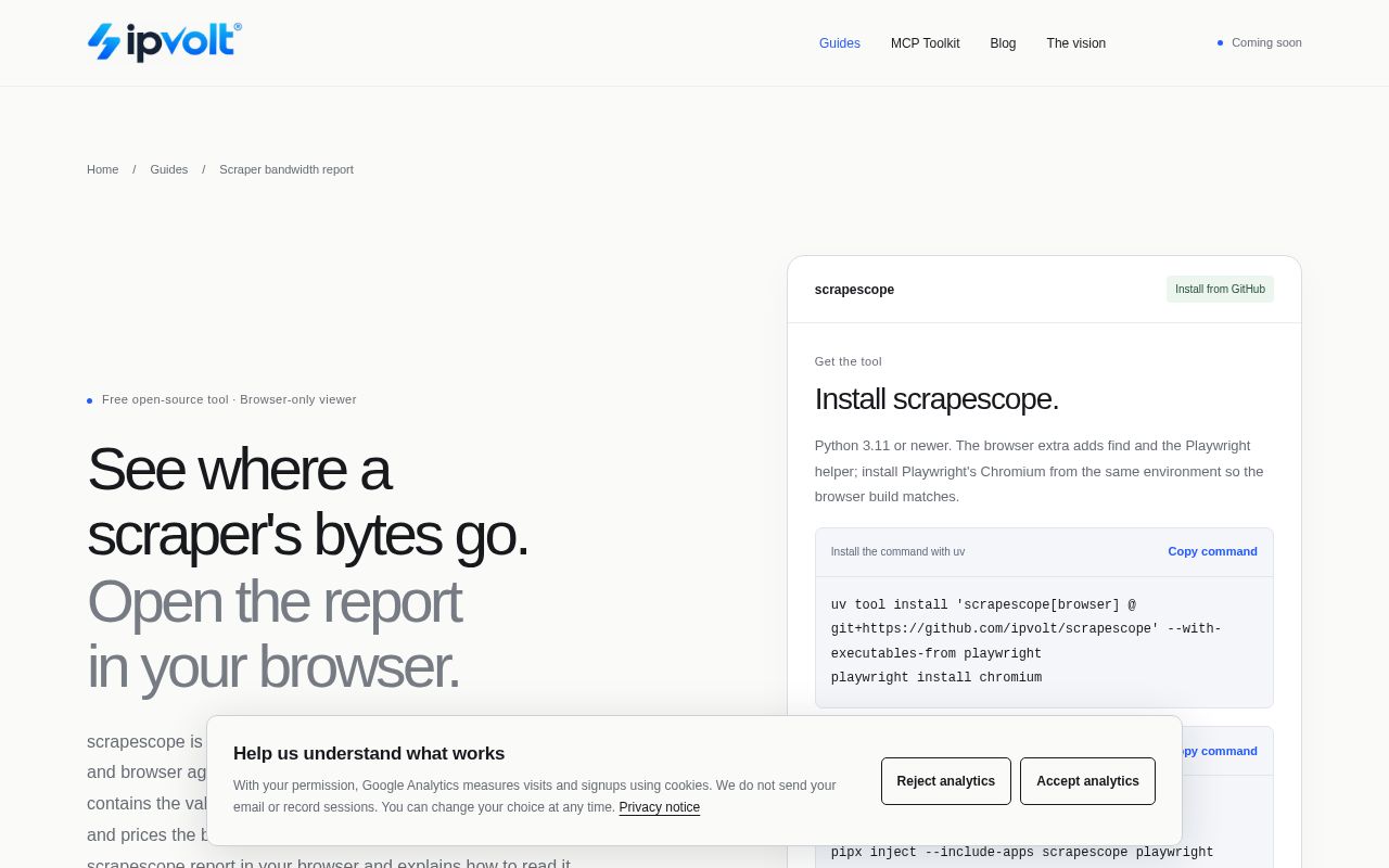 Preview of Scrapescope