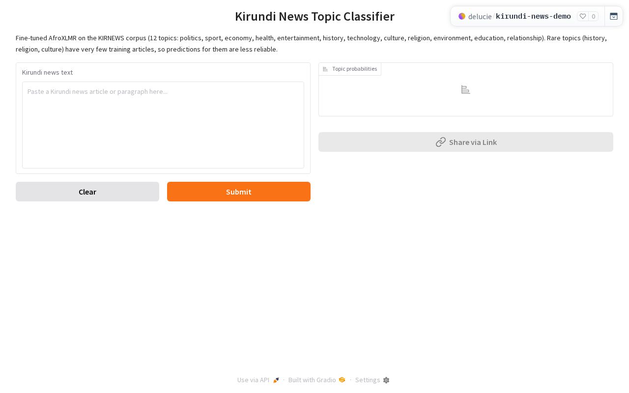 Preview of Kirundi News Topic Classifier