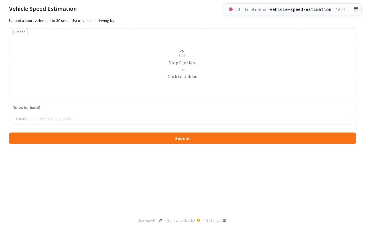 Preview of Vehicle Speed Estimation