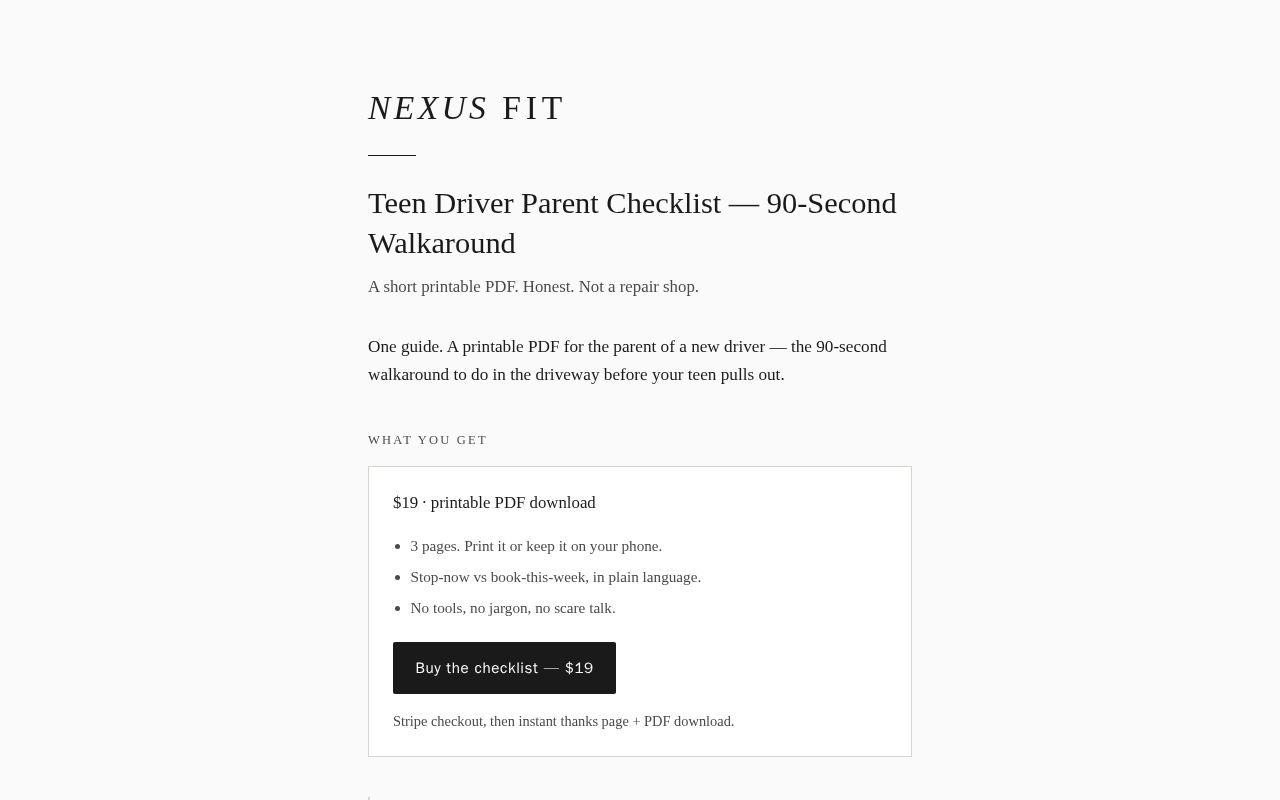 Preview of Nexus Fit