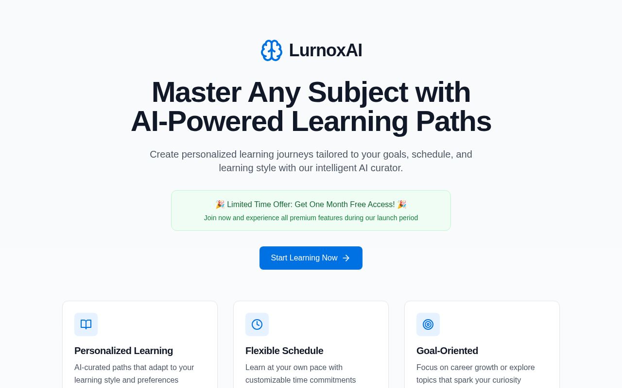 Preview of LurnoxAI