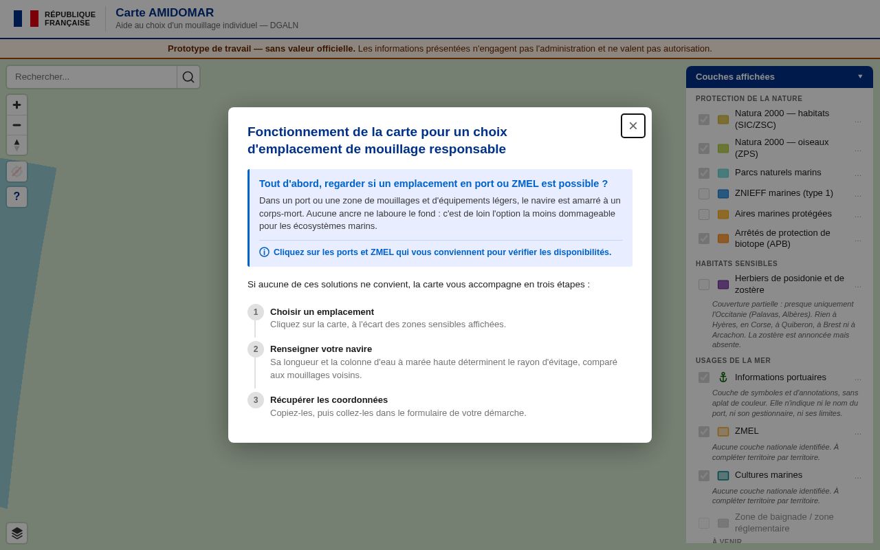 Preview of Carte Mouillage Amidomar