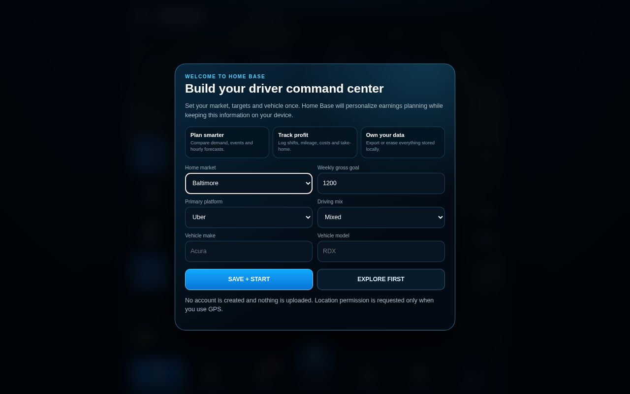 Preview of Home Base App