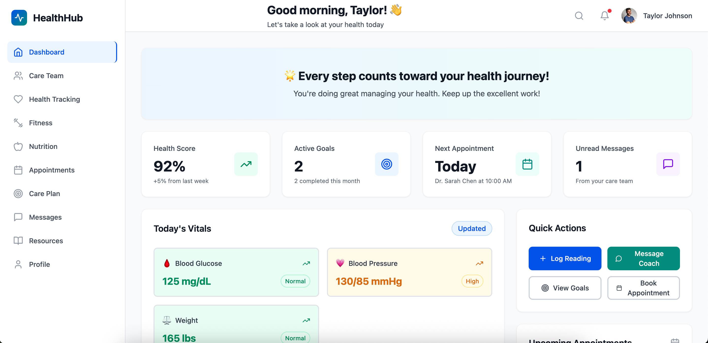 Preview of Single Shot Prompt - HealthHub - Beyond Consultations