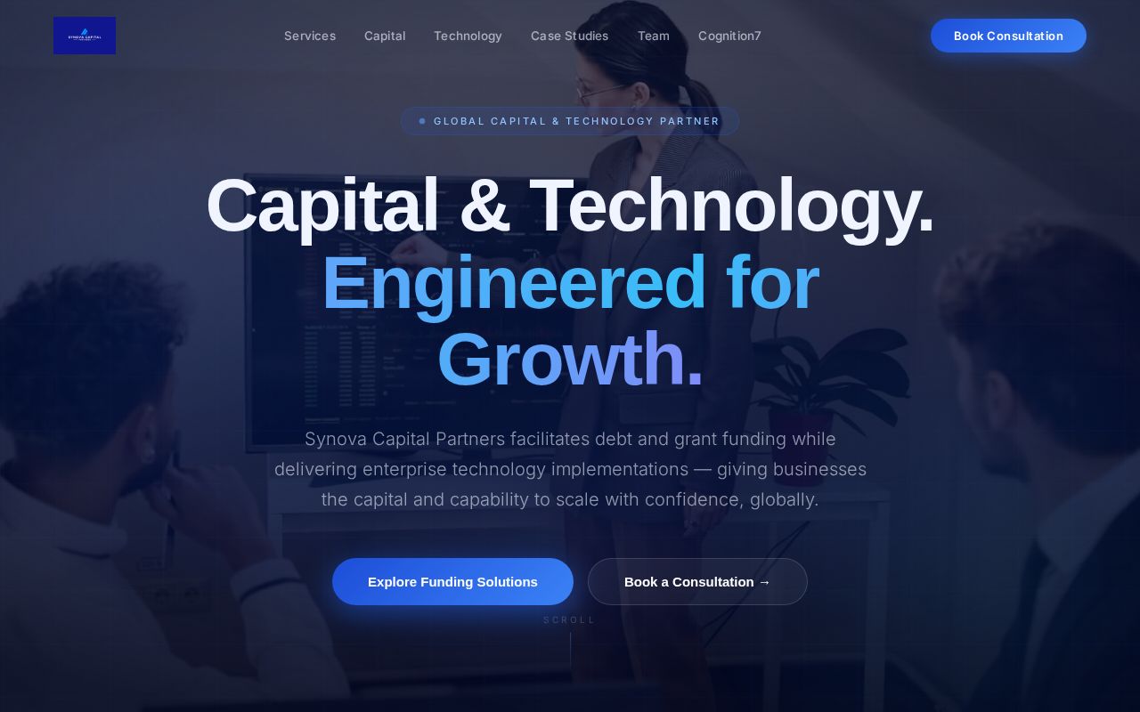 Preview of Synova Capital Website