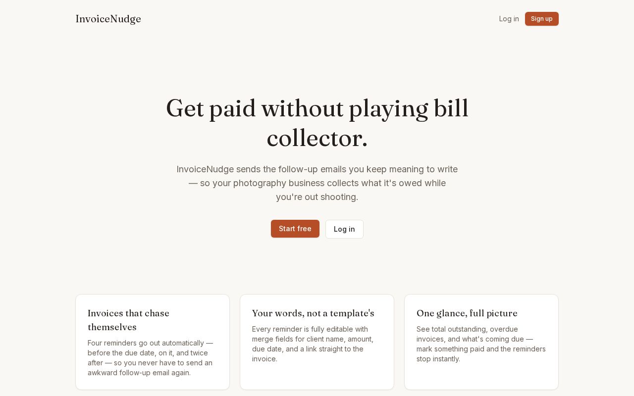 Preview of Invoicenudge