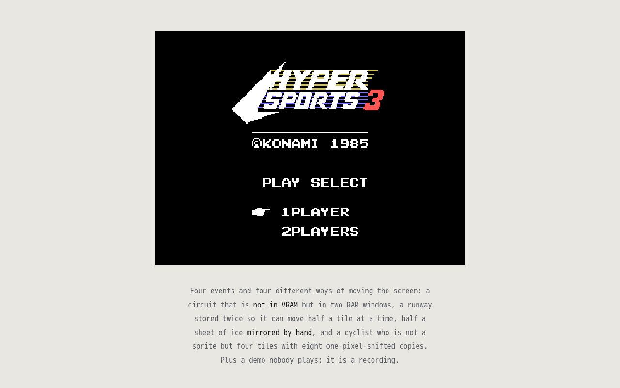 Preview of HyperSports3 Disassembly