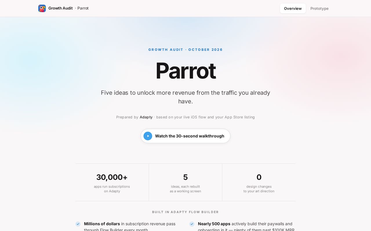Preview of Parrot Flow Rebuild