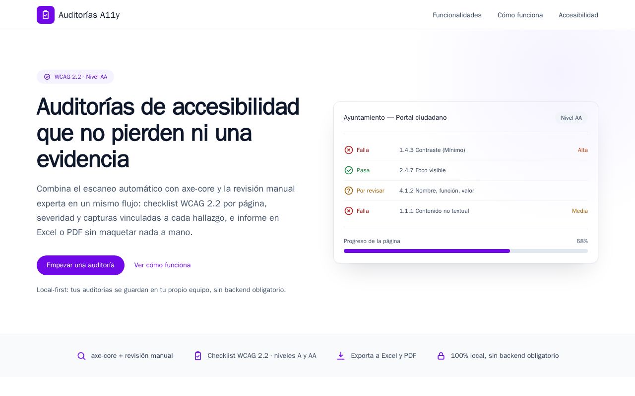 Preview of Auditorias A11y