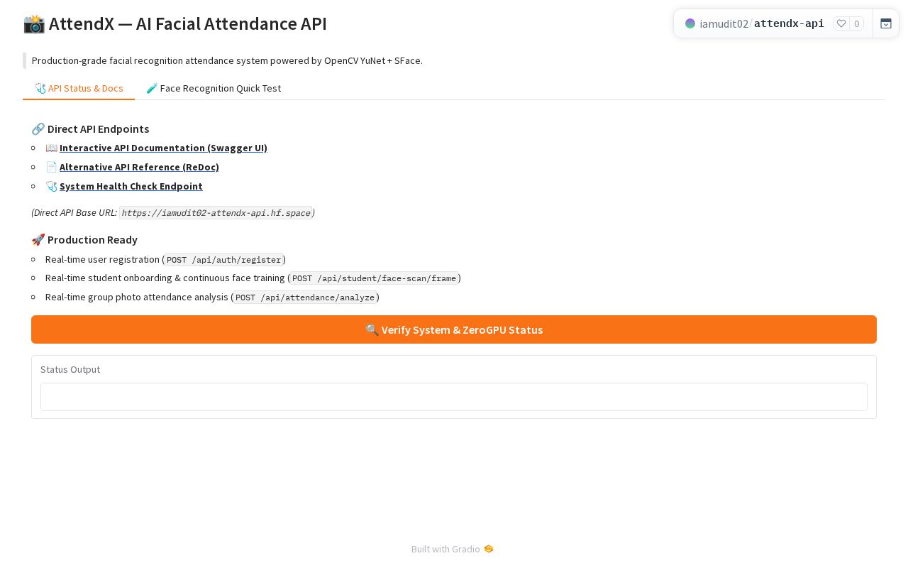Preview of AttendX API