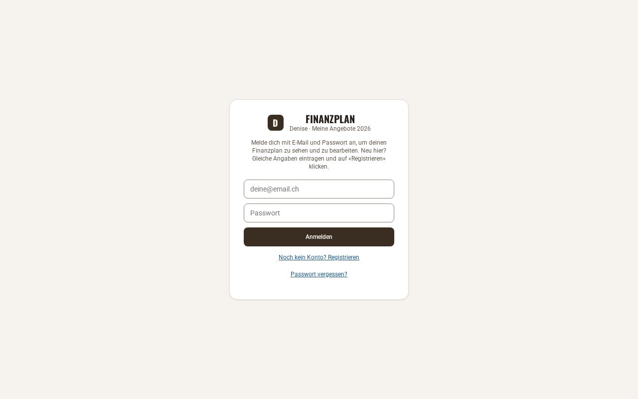 Preview of Finanzplan Denise