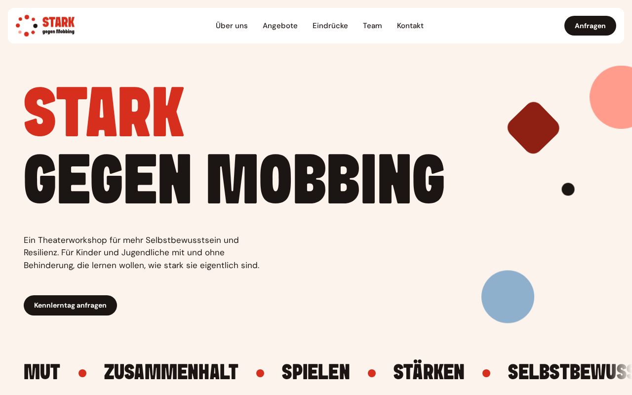 Preview of Stark Gegen Mobbing Website