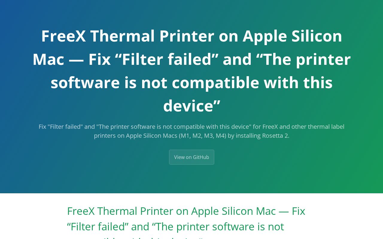 Preview of Freex Macos Apple Silicon Fix
