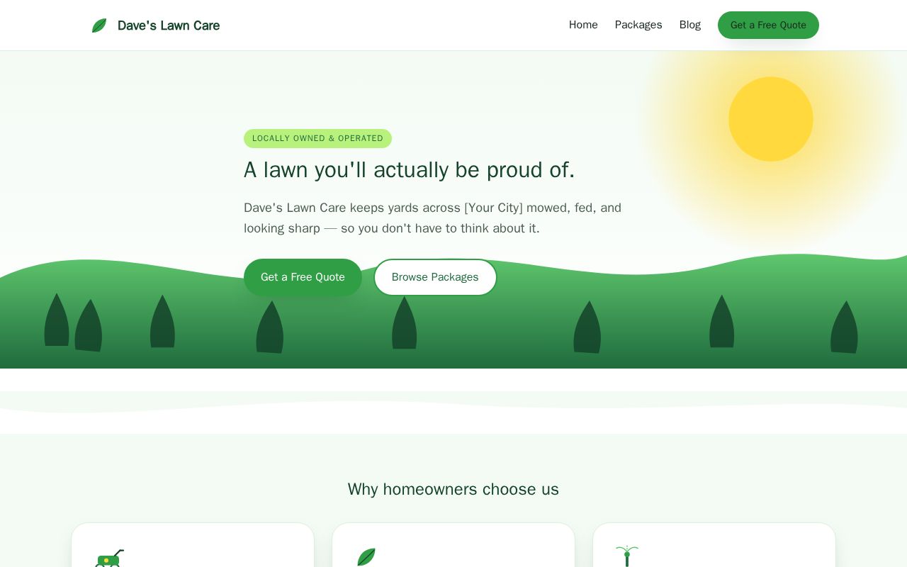 Preview of Daves Lawncare Demo