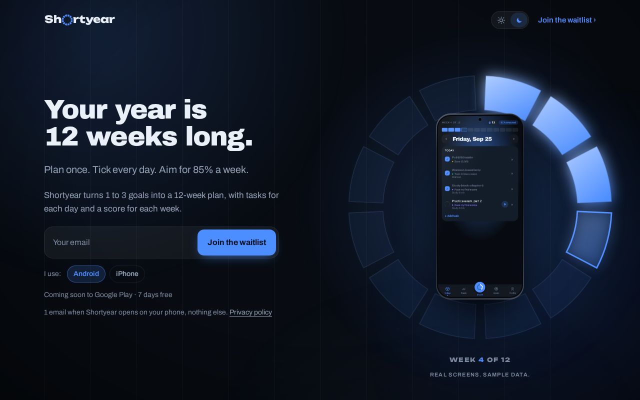 Preview of Shortyear Site