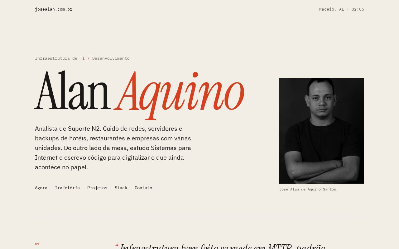 Preview of Site pessoal de Alan Aquino — josealan.com.br