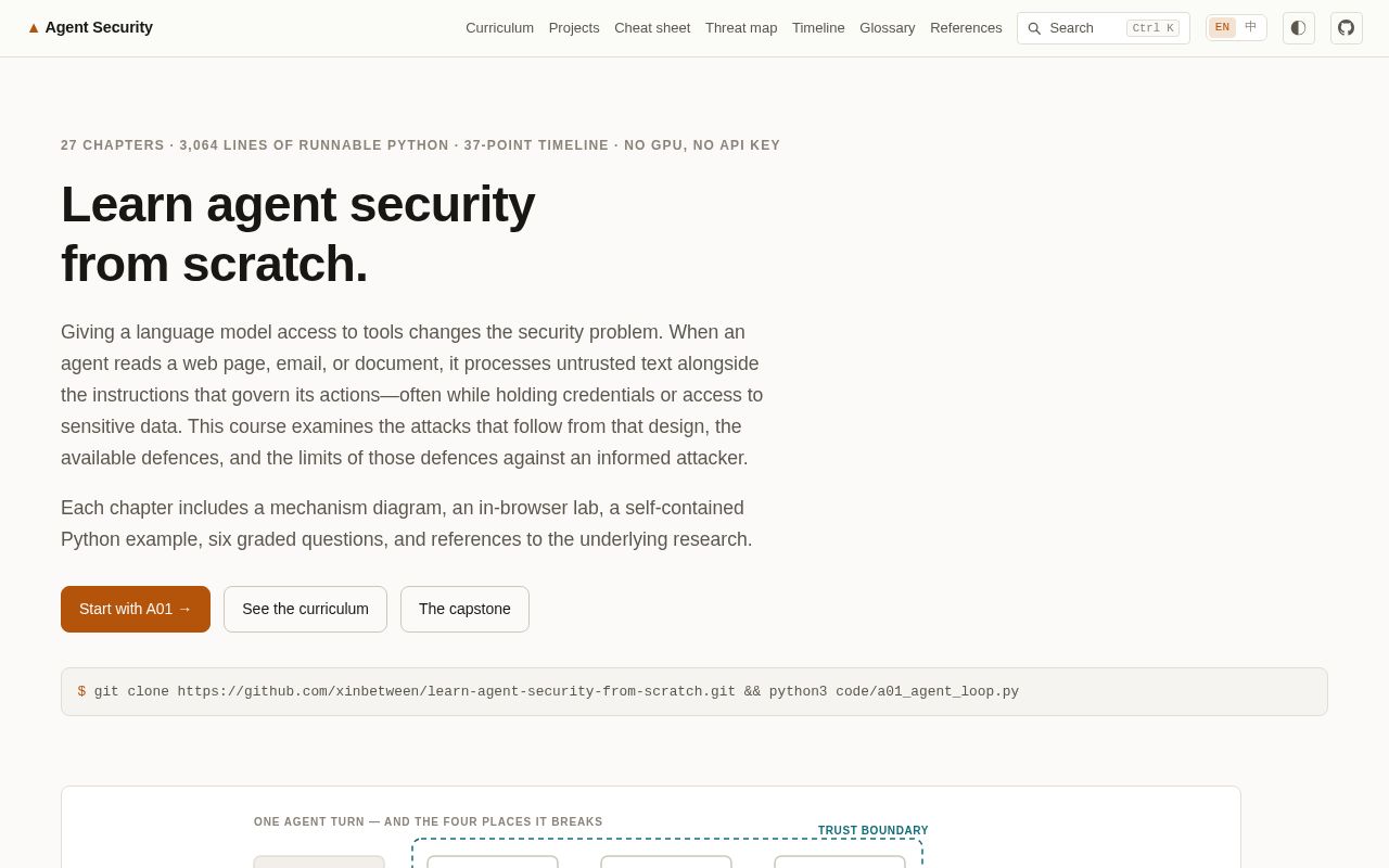 Preview of Learn Agent Security From Scratch