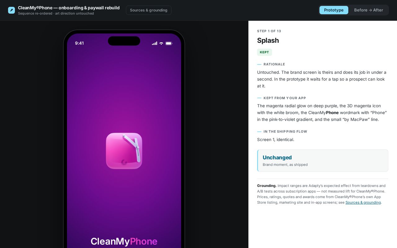 Preview of Cleanmyphone Flow Rebuild