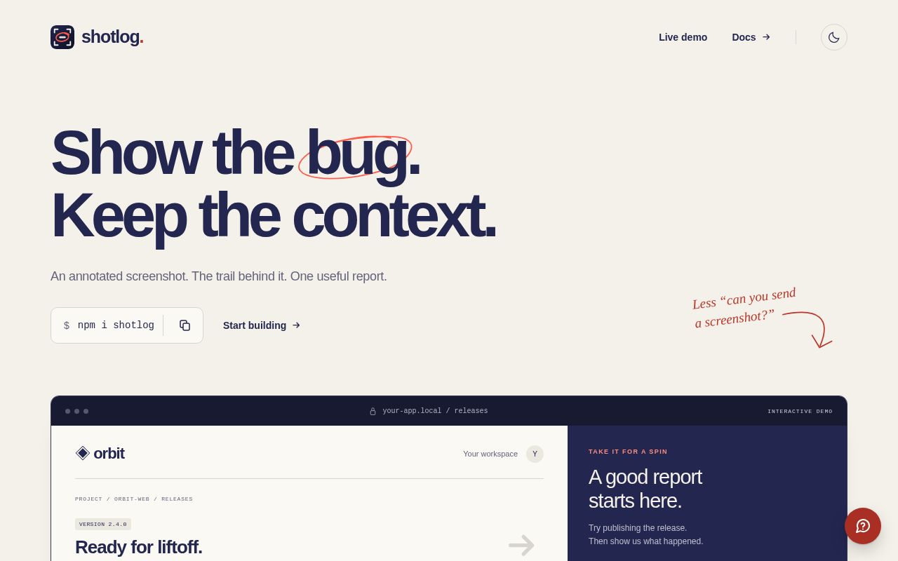 Preview of Shotlog