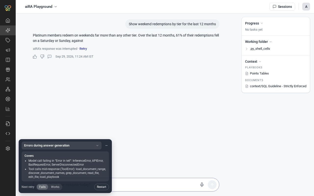 Preview of Error Scenarios