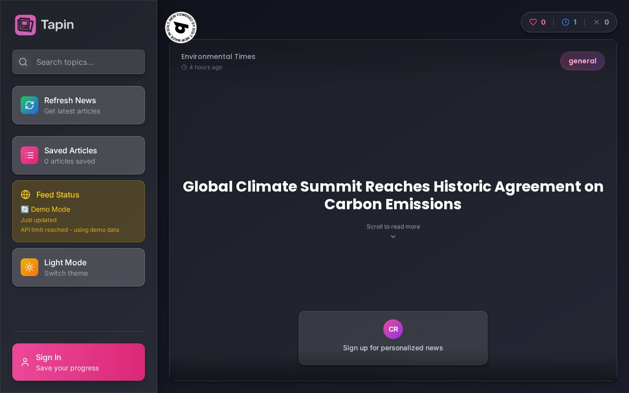 Preview of Tapin News