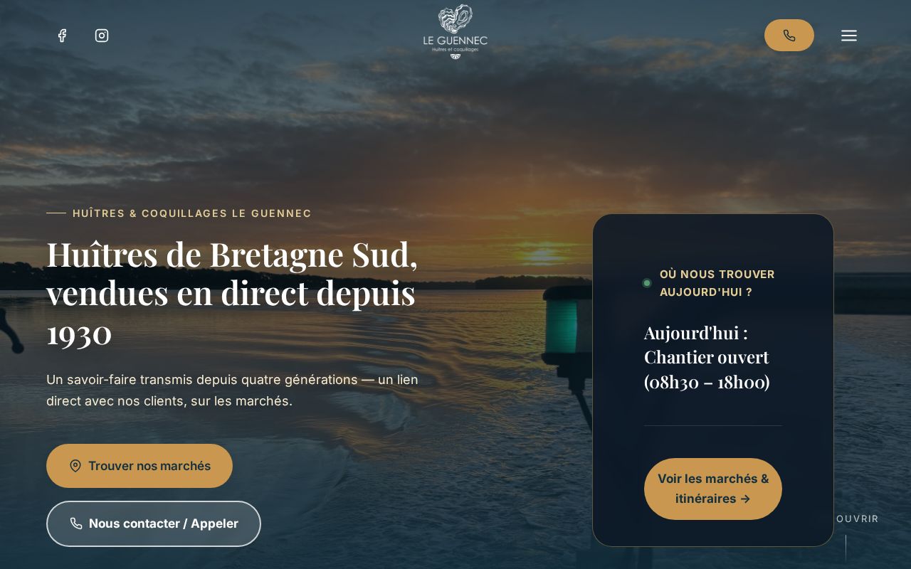 Preview of Site Huitres Le Guennec