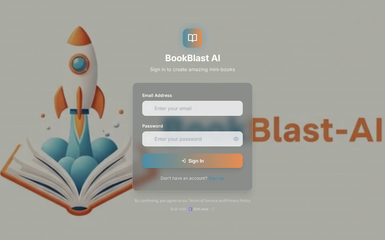 Preview of BookBlast-AI
