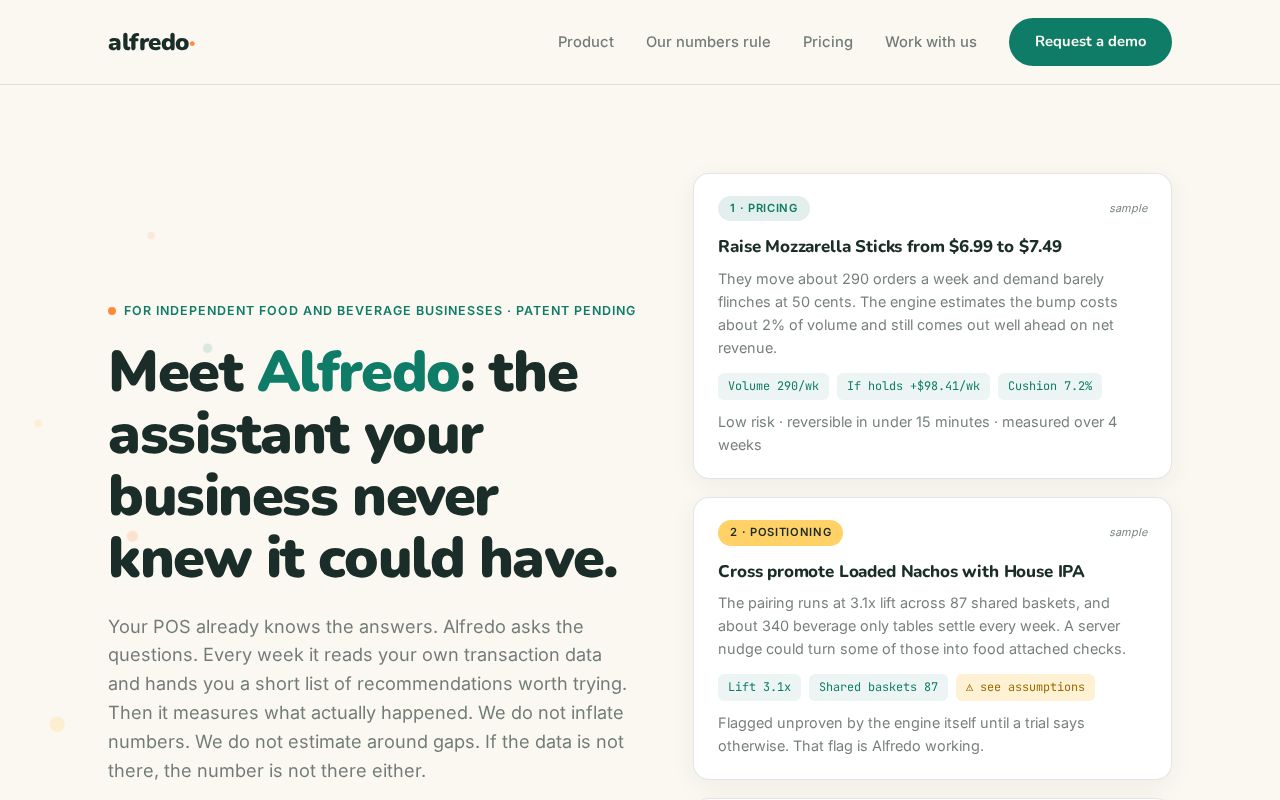 Preview of Alfredo marketing site