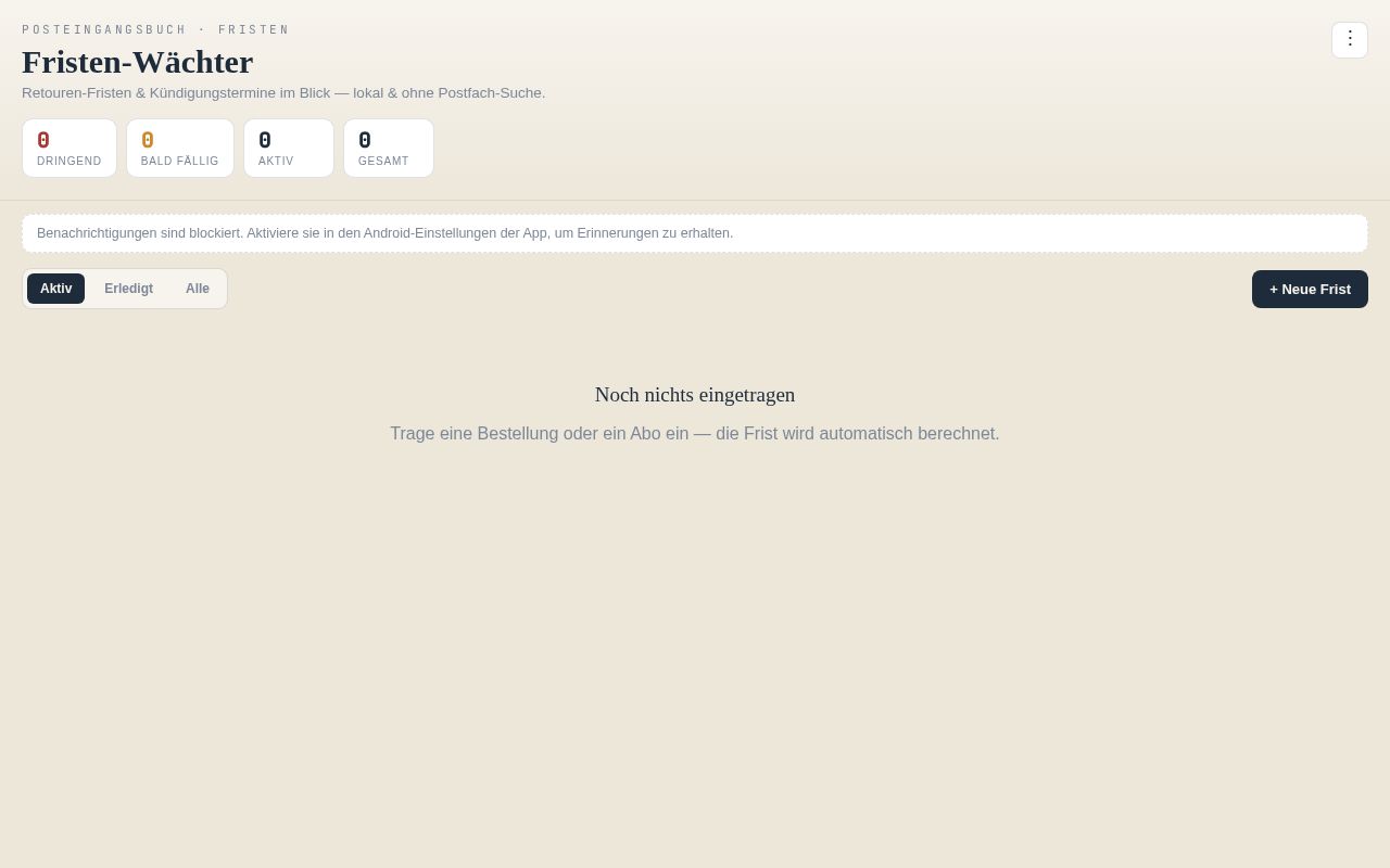 Preview of pre-staging für interne Tests