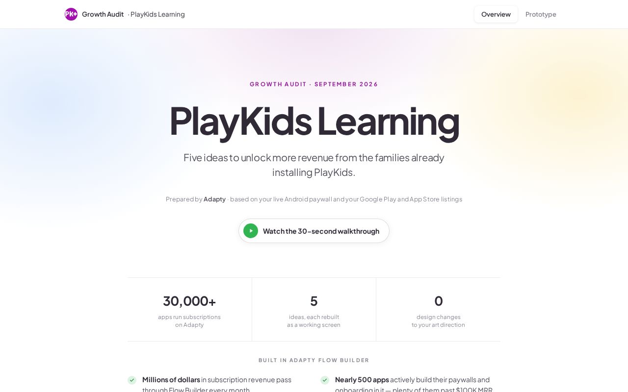 Preview of Playkids Flow Rebuild