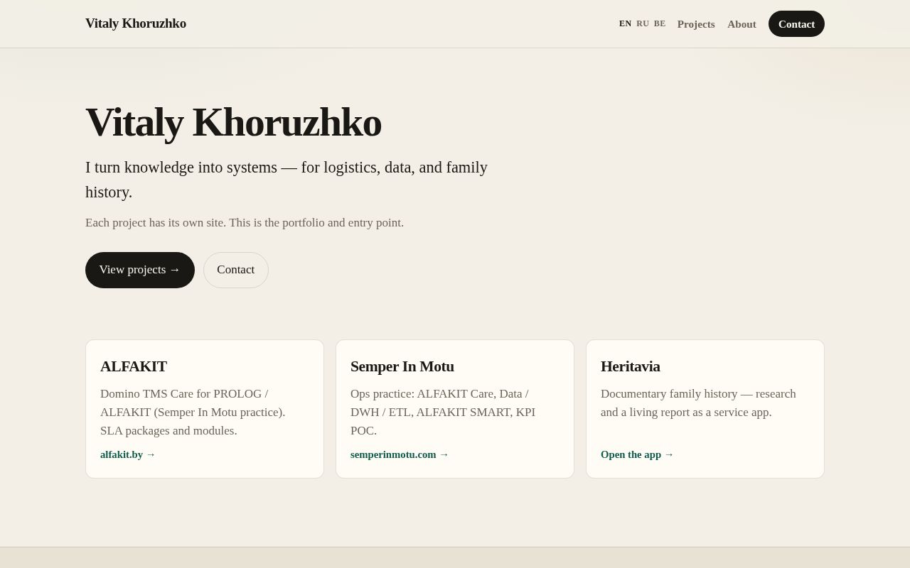 Preview of Vitaly Site
