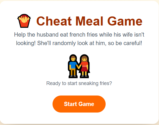 Preview of cheat meal game