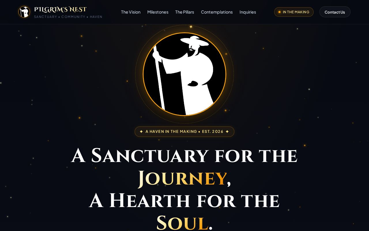 Preview of Pilgrim's Nest - Official Landing Page & Sanctuary Under Construction